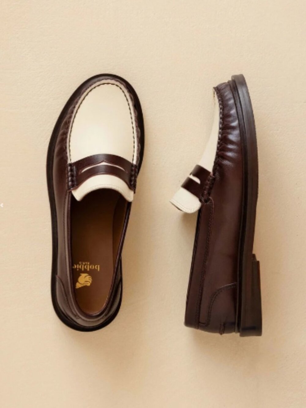 Jessie Irish Coffee & Cream Loafers from Bobbies Paris. Size 38.